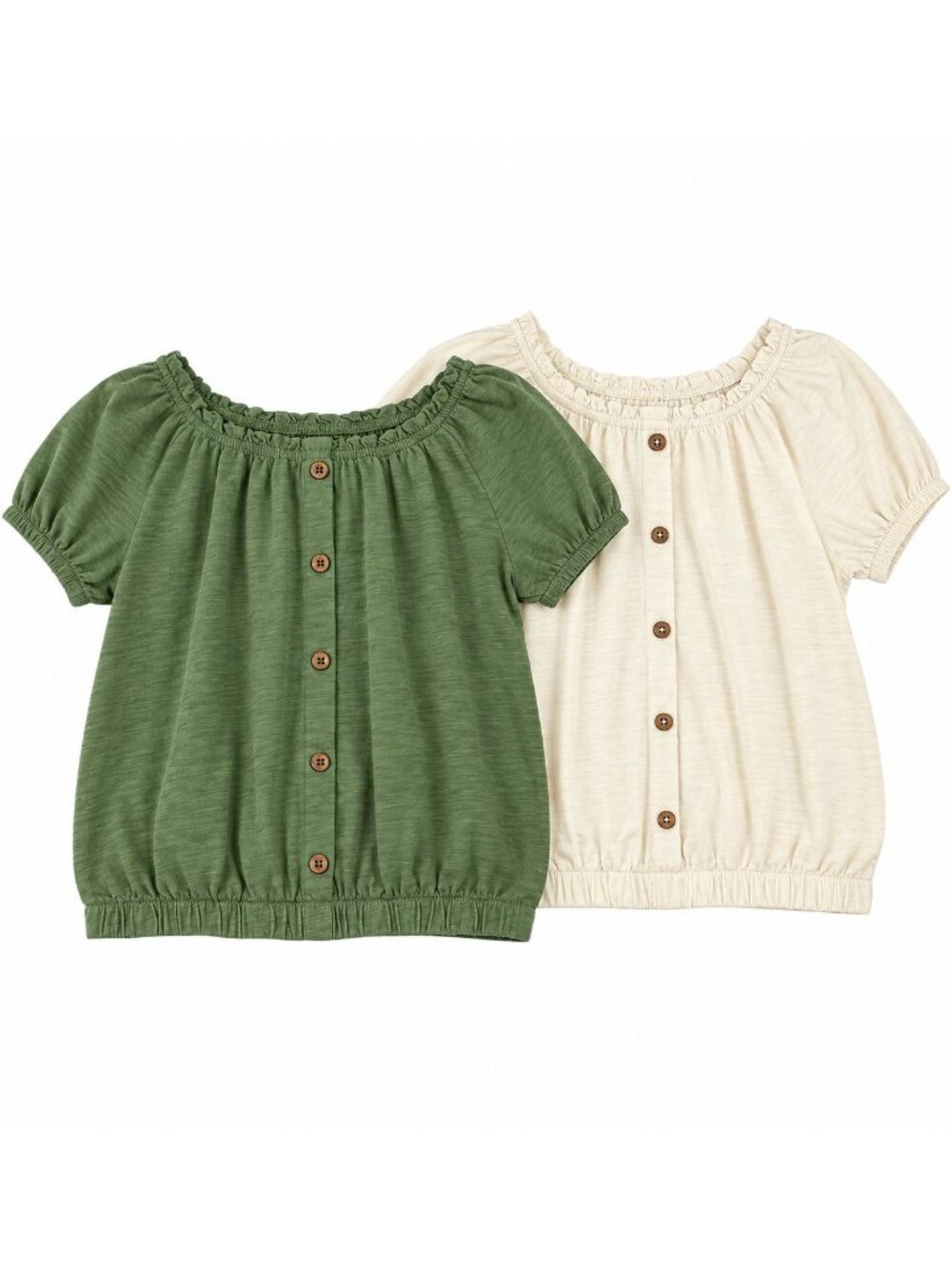 Old Navy size Medium (8) Girl's tops in olive green & beige